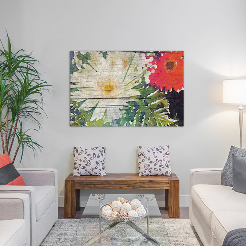 « bouquet », reproduction d’art sur toile tendue, H 26 po x l 40 po x P 1,5 po, Toile tendue, Pas de tapis