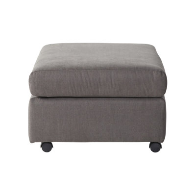 Fabric For Living Area - Carbon Gray, Sleek Design, Foam Seat, Functional Room Gray Modern Silhouette, Compact Comfort Foam, Versatile Use