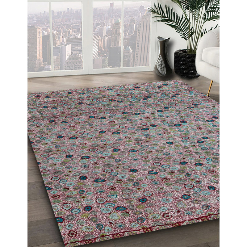 Tapis abstrait moderne 4831, Rond 8 pi