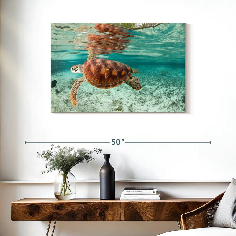 Brampt Bora Bora Sea Turtle, 24" H x 36" W