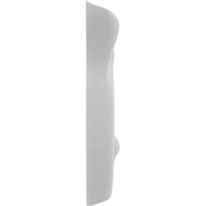 Rosette trenton, H 1,5 po x l 2 po x P 0,25 po, Droite