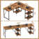 L Shaped Corner Desk with Storage Shelf Office Desk