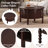 Vintage Round Coffee Table with Practical Storage for Various Spaces-775452076