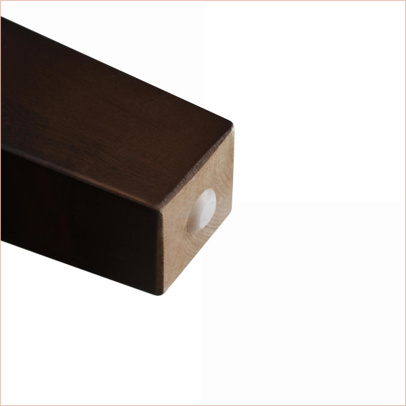 Repose-pieds avec tiroir de rangement pour le salon, cuir reconstitué brun noyer | Noyer brun | Bois