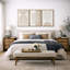 "Mid-Century Modern Boho" Duotone Beige Abstract Lines-73227861-119460497