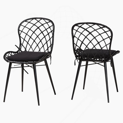 Ensemble de 2 chaises de salle à manger contemporaines