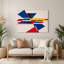 Geometric Abstraction 1 Beige Metal Wall Art-1311133592