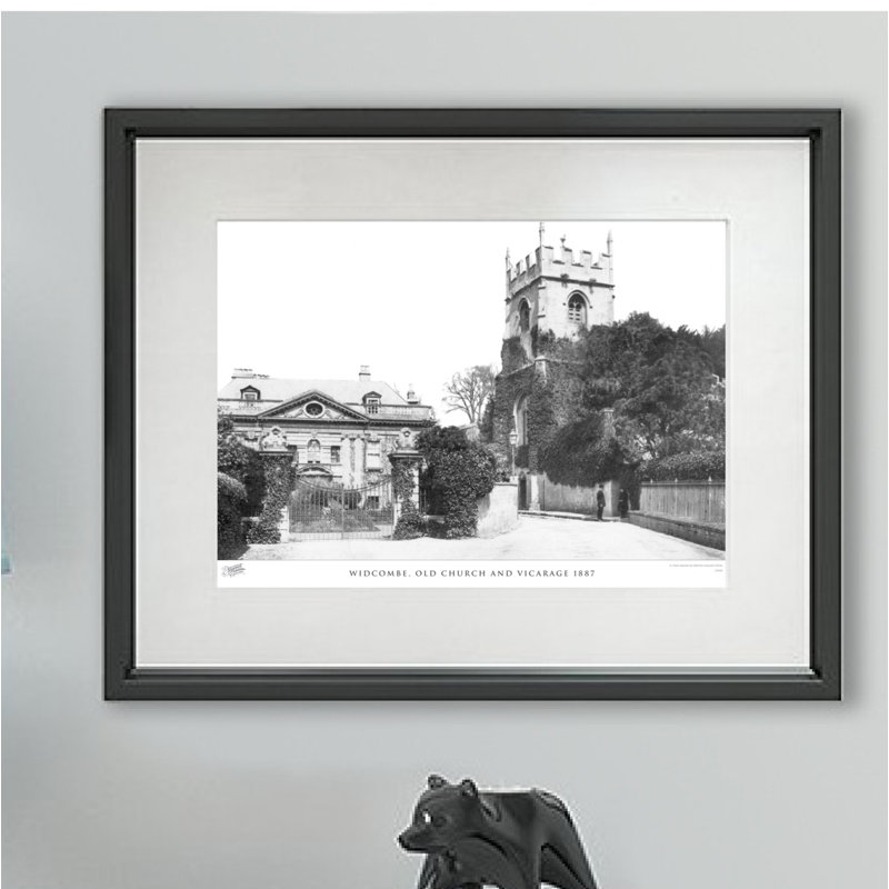 Widcombe, Old Church And Vicarage 1887 - Single Picture Frame Print, 45cm H X 60cm W x 2cm D