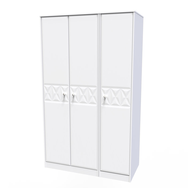 Clintonville 3 Door Wardrobe, White