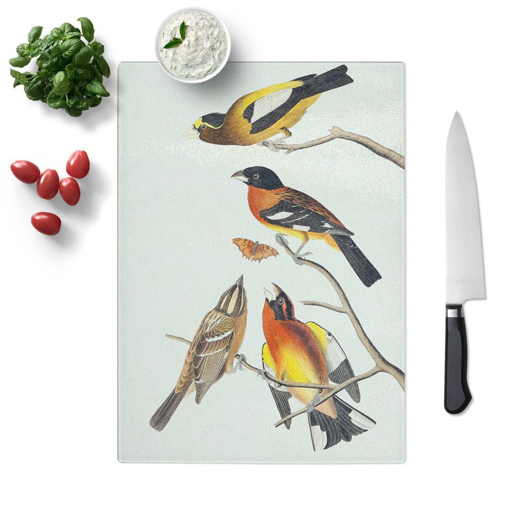 Glass Grosbeak Birds by John James Audubon Chopping Board