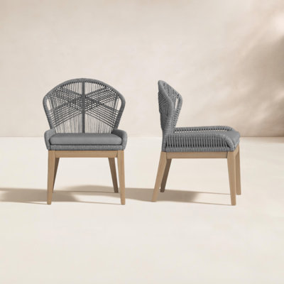 Bowery Acacia Patio Side Chair