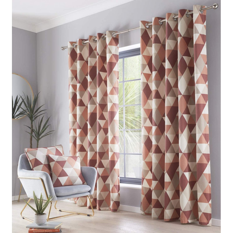 Higden Room Darkening Curtain Panel Pair, Width 168 x Drop 183 cm, Spice