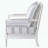 Nautical-Inspired Stripe Accent Chair with White Frame