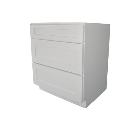 L&C Cabinetry 25 D x 34.5 H Ready-to-Assemble Plywood Recessed Panel Standard Base Cabinet in Matte