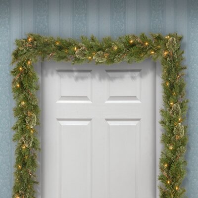 The Holiday Aisle® Annada 108'' in. Lighted Faux Spruce Garland ...