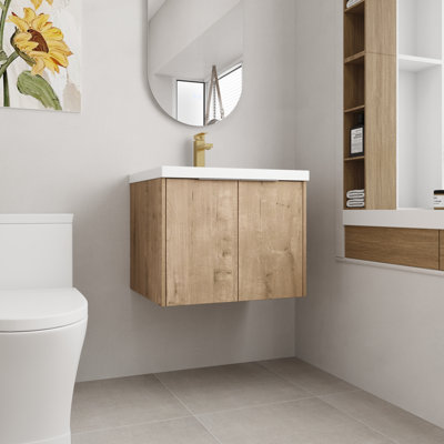 23.63'' Single Bathroom Vanity with Resin Top