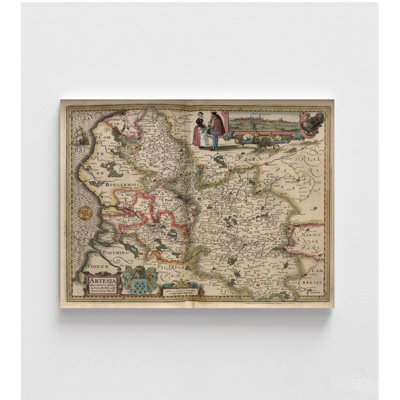 Map Of The Area Around Arras France 1622, Antique French Map Print, Old French Poster, French Classroom Wall Art Print, Europe Wall Art