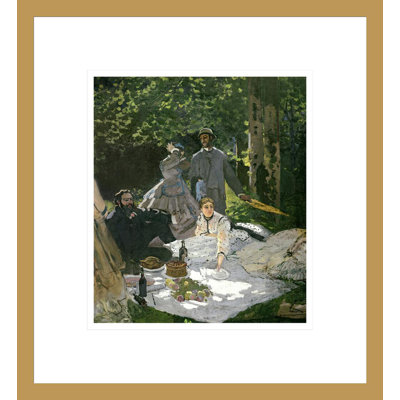 Dejeuil sur l'Herbe Chailly (panneau central) par Claude Monet, impression giclée encadrée