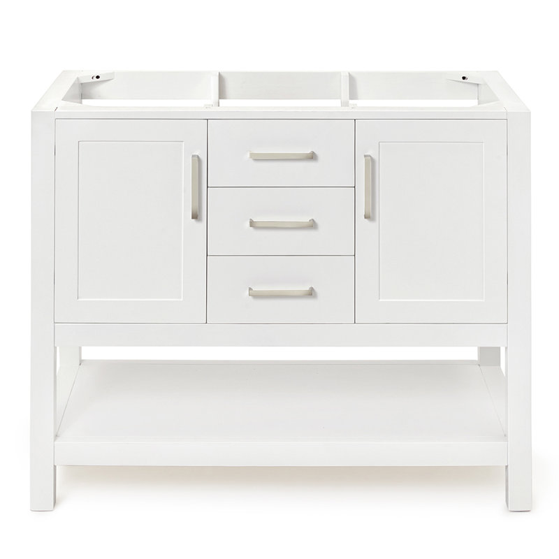 Base de meuble-lavabo simple 42 po Abdullah, Blanc