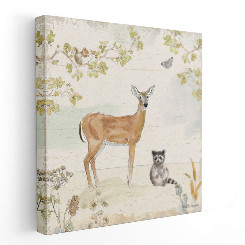 Woodland Wreath II - reproduction d'art sur toile, H 16 po x l 16 po