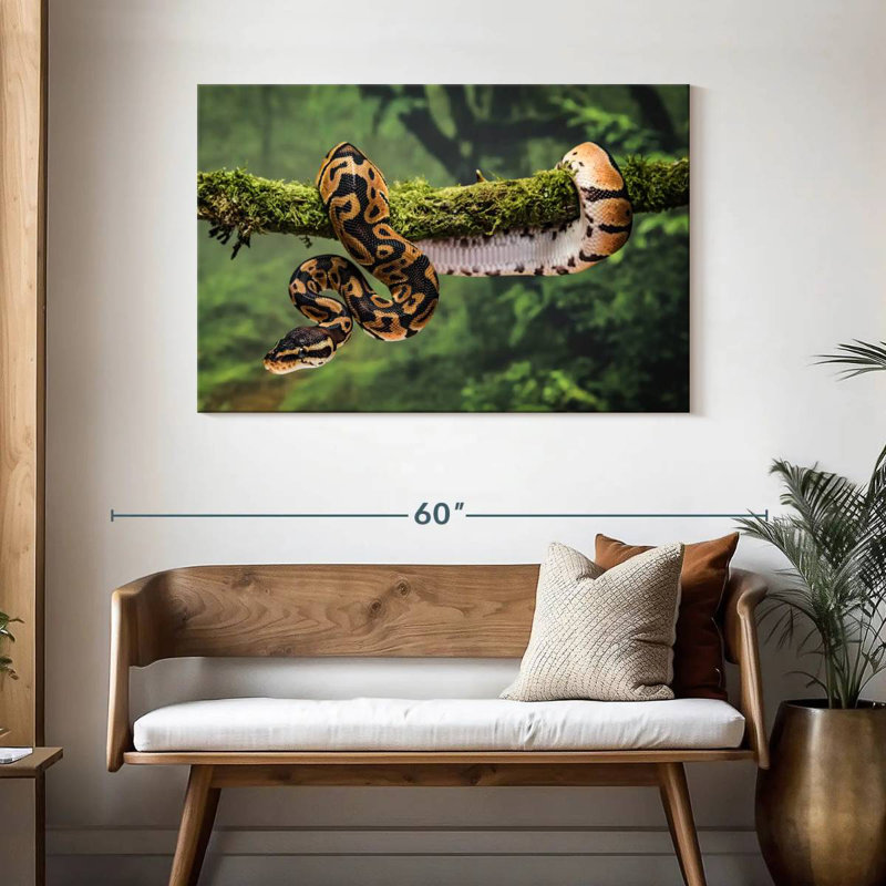 Python On Branch, 30" H x 45" W