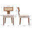 Amealia Upholstered Dining Chairs Solid Wood Frame With Rattan Backest Side Chair-1001155196