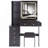 37" Middle Size Left Bedside Cabinet Vanity Table + Cushioned Stool Dresser Set, 2 AC+2 USB Socket, Hair Dryer Stand, Large Touch Control LED Sliding Mirror, 3-Color Switch, EPA, GCC, UL Certificate-1773228989