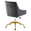Chaise de bureau en velours Discern Performance par Modway-207101335