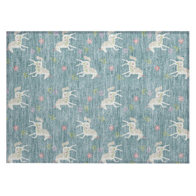 Machine Washable Indoor/Outdoor Chantille ACN2657 Kids Rug