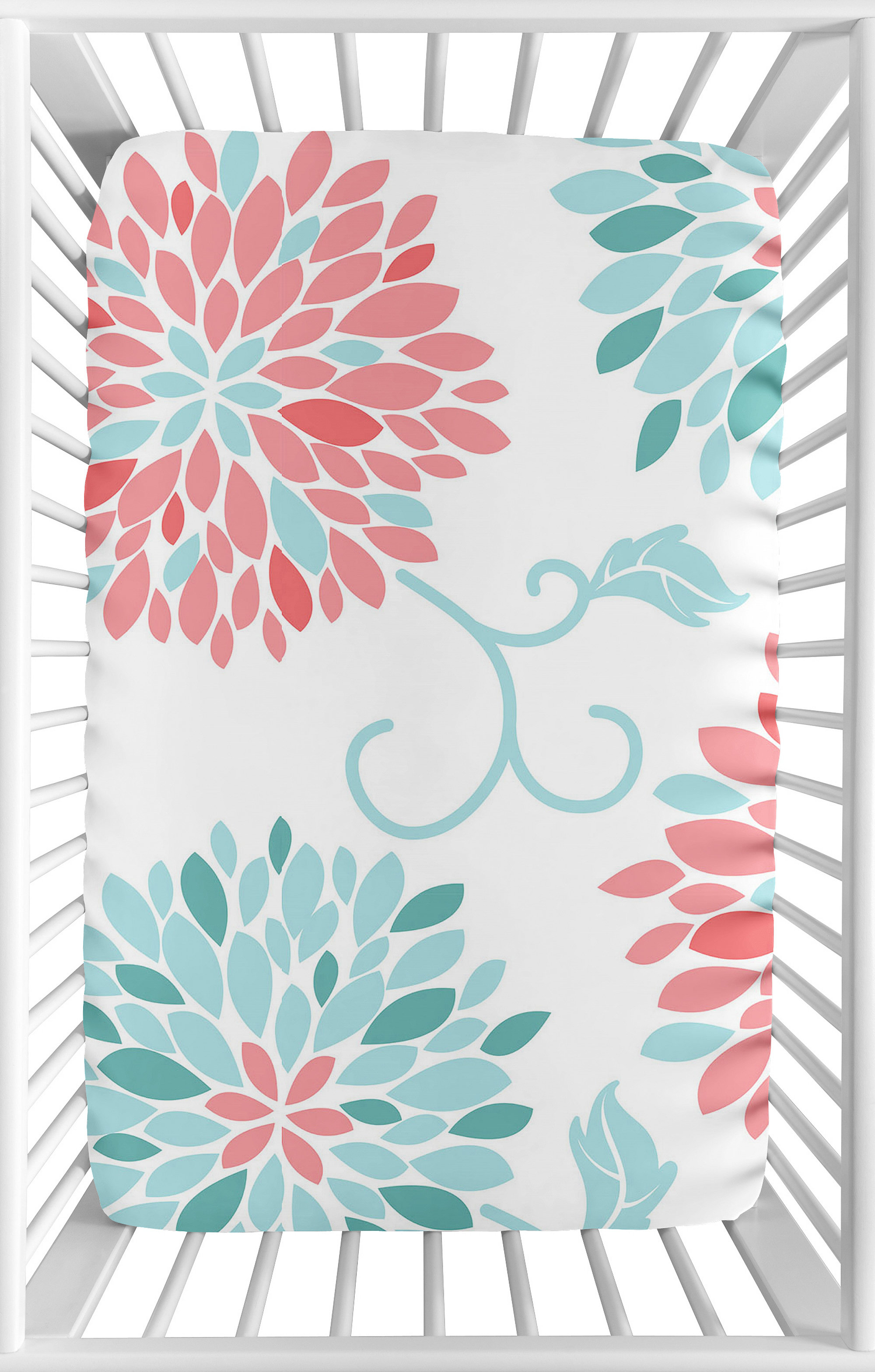 Floral mini crib store sheet