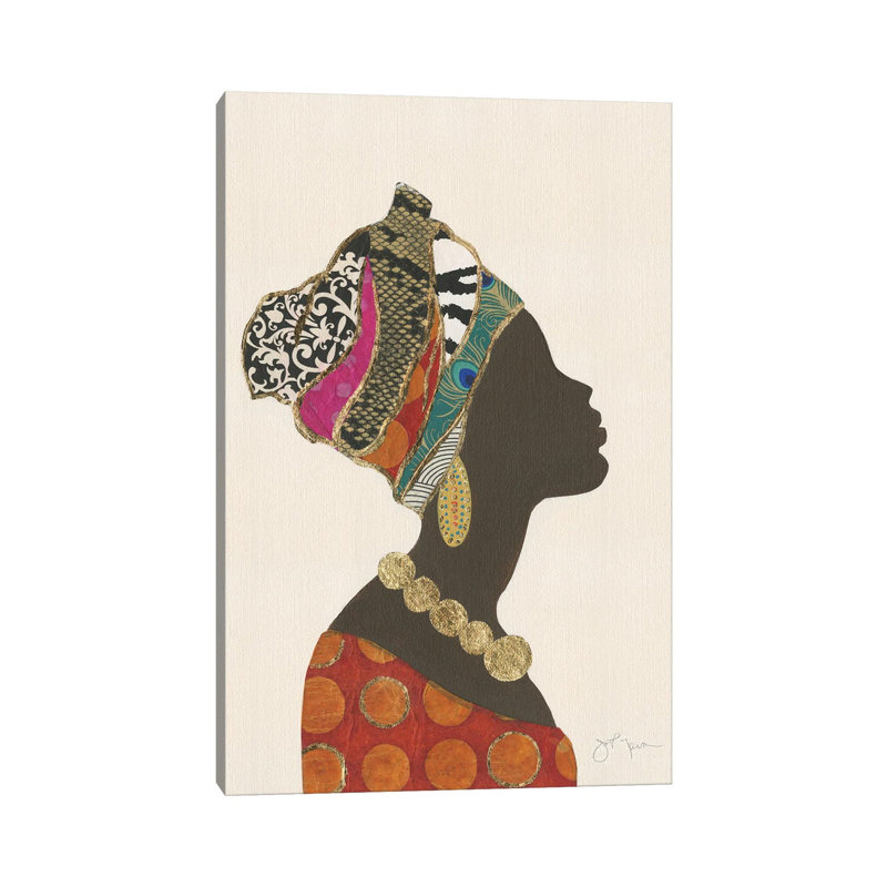 African Silhouette Woman I 1 Piece Wrapped Canvas Wall Art, 20.32 cm H x 30.48 cm W