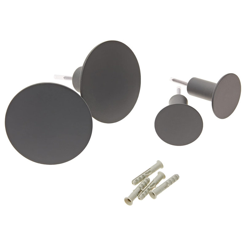 Ponto Plastic Wall Wall Hook, Gunmetal