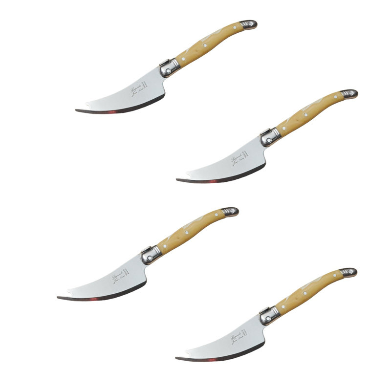 Ensemble de 4 couteaux Laguiole, corne pâle