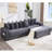 Newly Introduced, Corduroy Modular , Adjustable Footrest, Double Cup Holders, Magazine Pockets, Pillows 109.95" In Upholstery, Upgraded Footstool, Two 8 Throw - Dark Gray-632505500