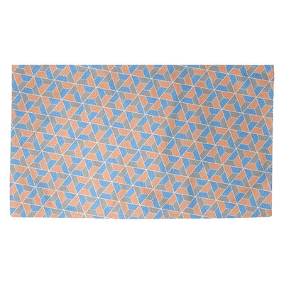 Tapis orange/bleu trapézoïdals Avicia