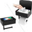 Porte-papier hygiénique noir en acier inoxydable - fixation murale sans installation et rangement de lingettes jetables