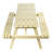 Shoreham 59" Classic Eucalyptus Wood Outdoor Picnic Table with Built-In Benches and Umbrella Hole, Almond for Patio and Backyard-96428906-119308097