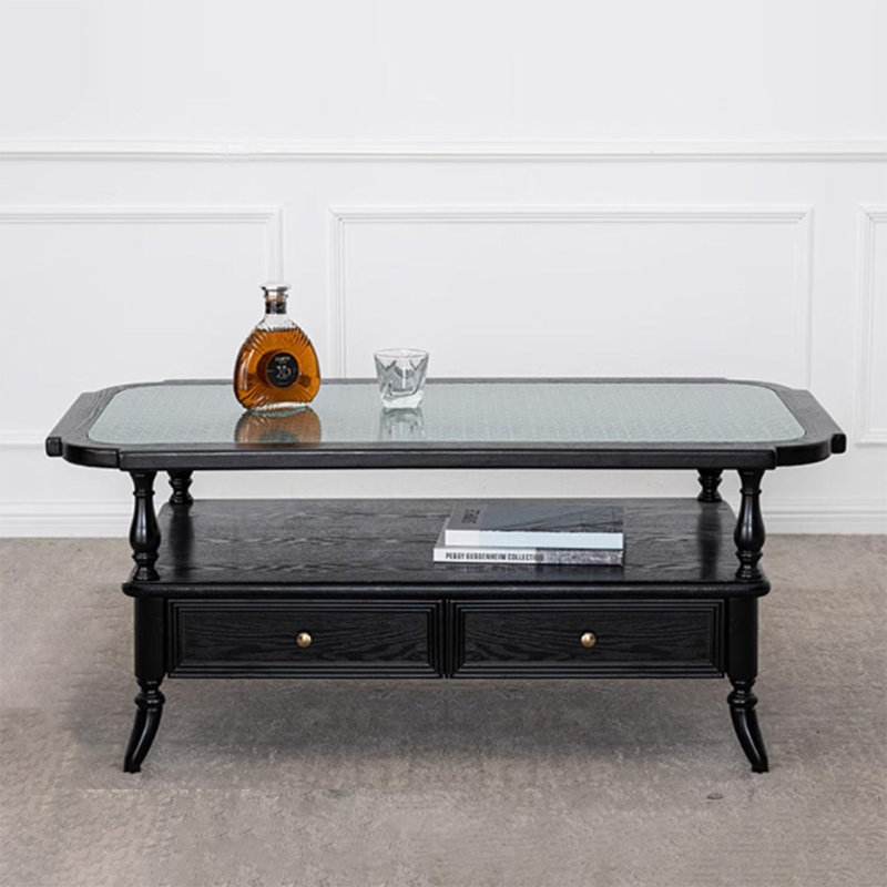 Table basse en verre, H 20,47 po x L 39,37 po x l 19,69 po