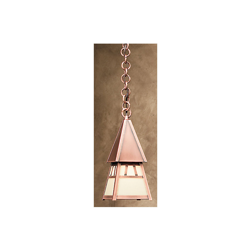 Dartmouth 1 - Light LED Outdoor Pendant, Off White, Antique Copper, 17" H x 7.5" W