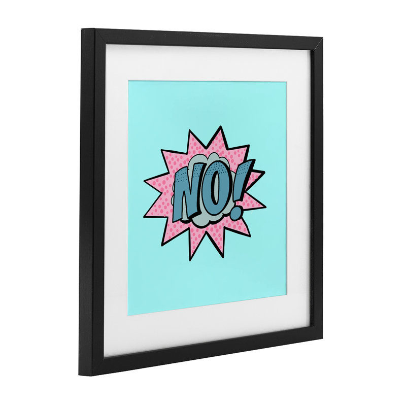 «No Comic Spocal Bubble», reproduction sous verre encadrée, design par Ashley Singleton, H 16 po x l 16 po, Cadre noir minuit