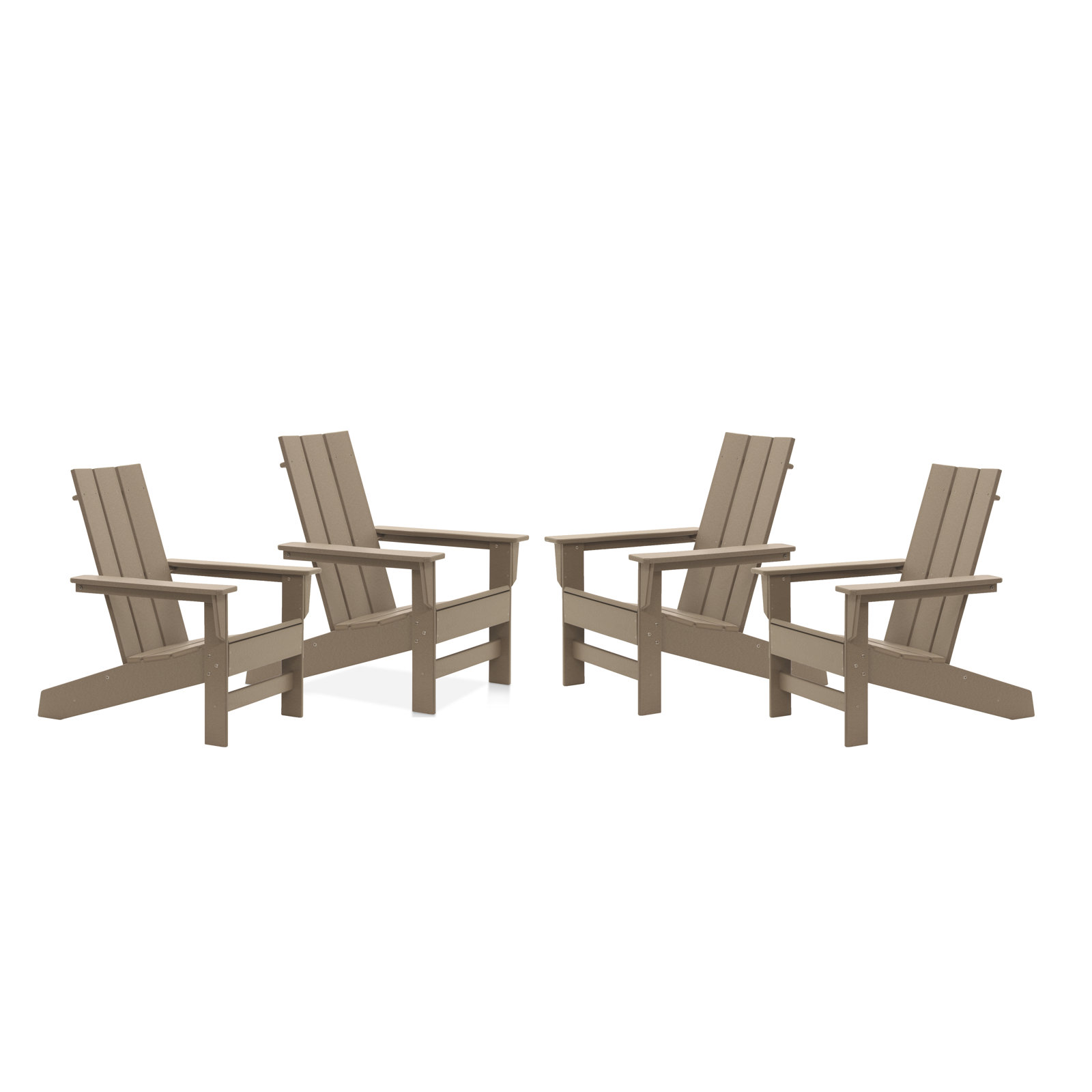 Ratcliff Outdoor Adirondack Set, Weathered Wood