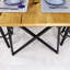 Azusa Oak Rectangular Unfinished Wood Top Dining Table with Steel Base-1087595919-1087595914