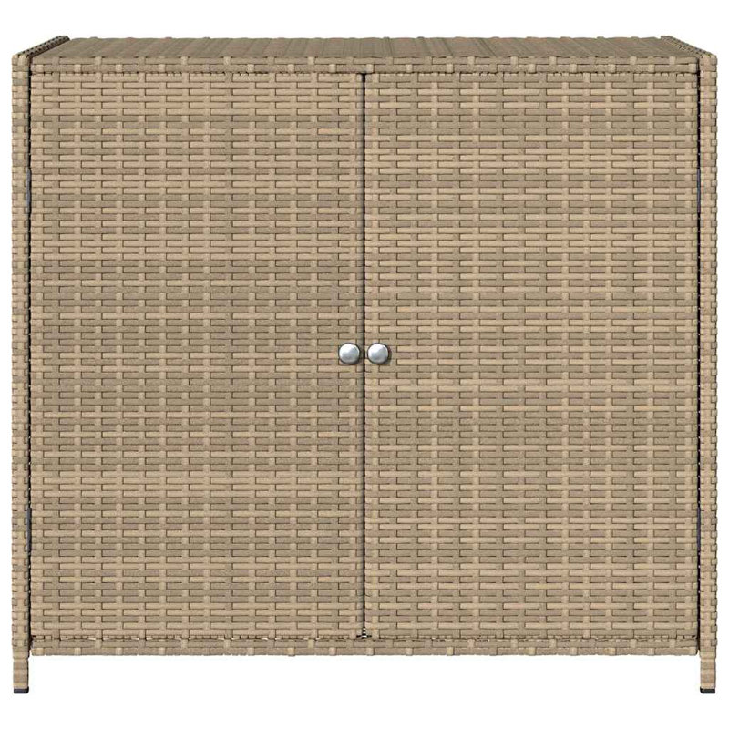 vidaXL Outdoor Storage Box 80 Gal Deck Box PE Rattan with Water-Resistant Bag, Black 32.7"x17.7"x29.9" for Patio Tools & Accessories, Poly Rattan Storage Cabinet, Garden Storage Furniture