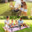 Folding Table, 2X1.3 FT Camping Table With Mesh Desktop,Folding Grill Table With Mesh Bag,Portable Outdoor Table For Picnic,Camping,BBQ,Beach(Black)