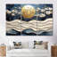 Ensemble de salon Blue Waves Heights Golden Coastal IV - Coastal Wall Art-107200916-107200918