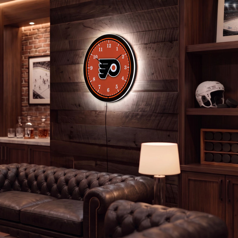 LED Wall Clock, Round, Philadelphia Flyers, Philadelphia Flyers