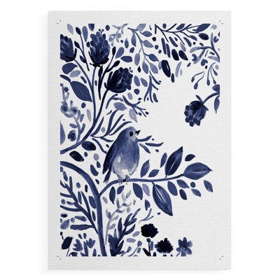 Indigo Song I -Canvas Print Only - NOT FRAMED