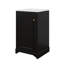 Meuble-lavabo de 20 po avec lavabo en céramique, armoire de rangement simple autoportante avec porte à fermeture douce et tablette réglable