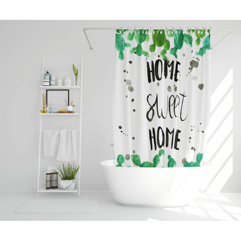 Whitham Polyester Shower Curtain, 168cm H x 168cm W