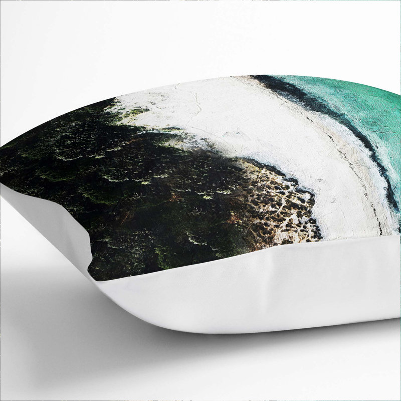Abstract Square Throw Cushion, 55 x 55 cm, White
